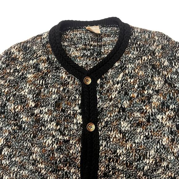 100% Wool | Women’s Large | Button Up  Multicolor Warm Cardigan |  Falke - Picture 3 of 9